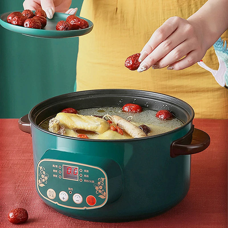 Electric Rice Cooker Portable Pan Non-stick Cookware for Kitchen and Home Appliance Multifunctional Multicooker Lazy Pot Noodle