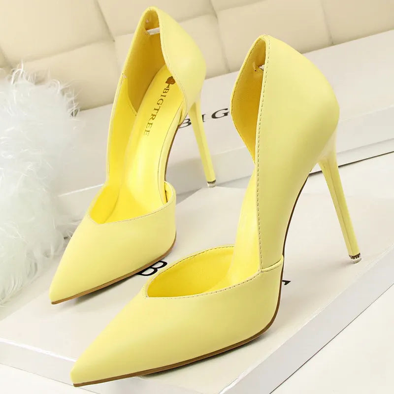 BIGTREE Shoes Women Pumps Fashion High Heels Shoes Black Pink White Shoes Women Wedding Shoes Ladies Stiletto Women Heels 2023