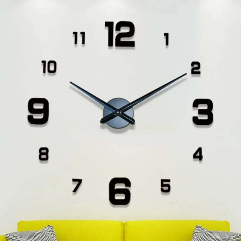 Modern Design Large Wall Clock Decorated Wall Clock for Living Room Fashion Watch Acrylic Mirror Home Decoration Clocks Decor