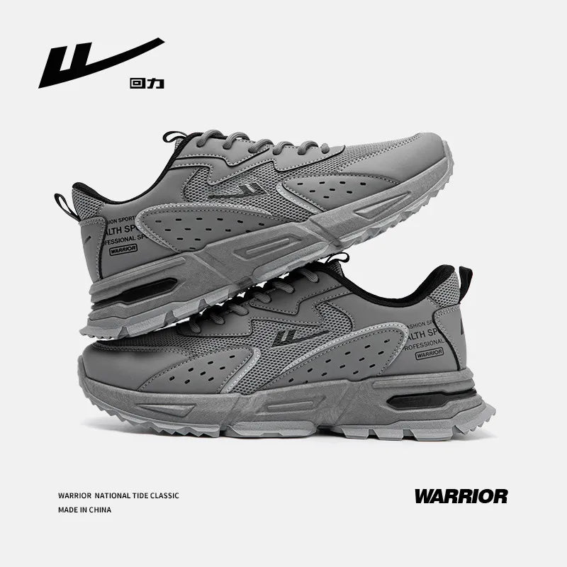 Warrior Men's Running Shoes Breathable Casual Shoes Comfortable Non-slip Shock Absorption Lightweight Sneaker Male Sports Shoes