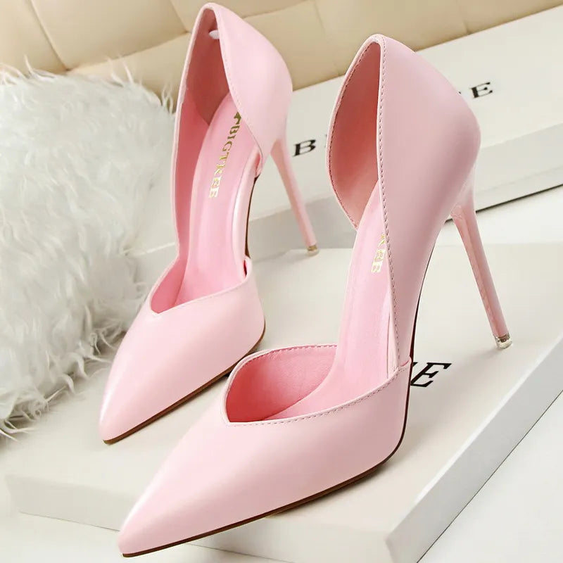 BIGTREE Shoes Women Pumps Fashion High Heels Shoes Black Pink White Shoes Women Wedding Shoes Ladies Stiletto Women Heels 2023