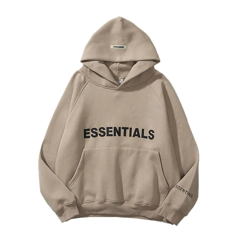 Essentials - Hoodie with 3D rubber lettering logo, high-quality, hip-hop, loose fitting, unisex, oversized, fashion brand,hoodie