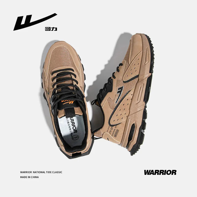 Warrior Men's Running Shoes Breathable Casual Shoes Comfortable Non-slip Shock Absorption Lightweight Sneaker Male Sports Shoes