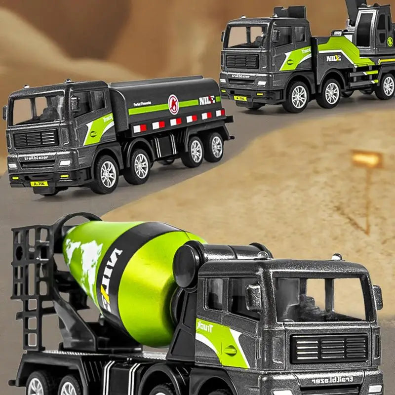 1pcs Engineering Truck Building Blocks Crane Bulldozer Excavator Car City Construction Dump Truck Toy For Children Kids