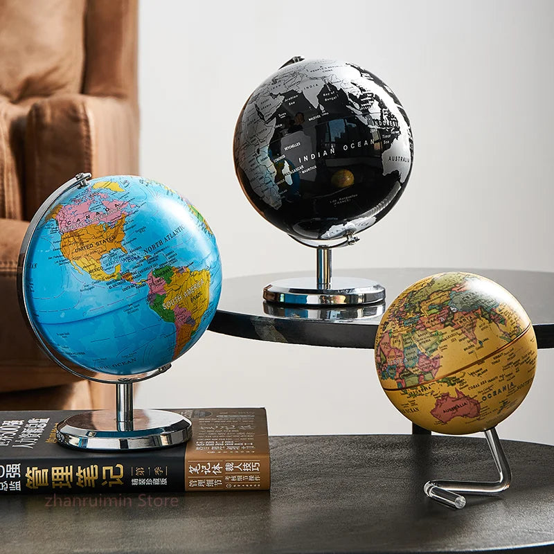 Home Decor Accessories Retro World Globe Modern Learning World Map Globe Kids Study Desk Decor Globe Geography Kids Education