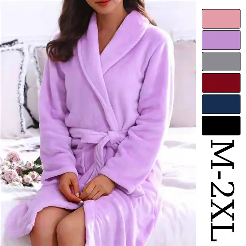 Women Pajamas Home Clothes Pajamas Bathrobes Couple Bathrobes Unisex Extended Bathrobes Modern Home Men Pajamas