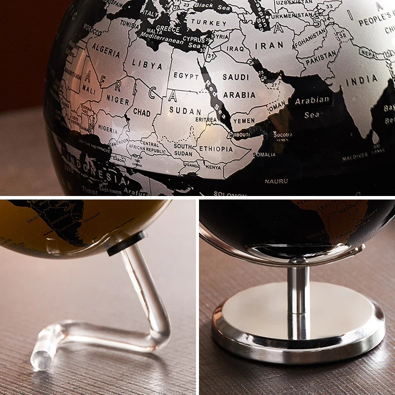 Home Decor Accessories Retro World Globe Modern Learning World Map Globe Kids Study Desk Decor Globe Geography Kids Education