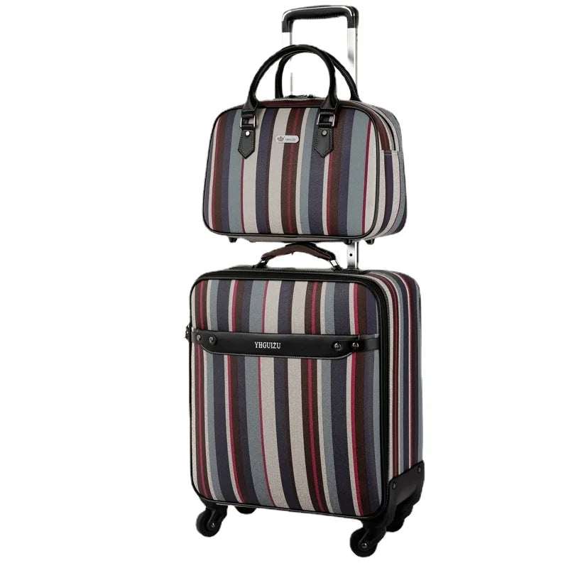 XQ 16"18"20"22"24"28" inch PVC travel suitcase female light trolley case universal wheel boarding luggage set male password box