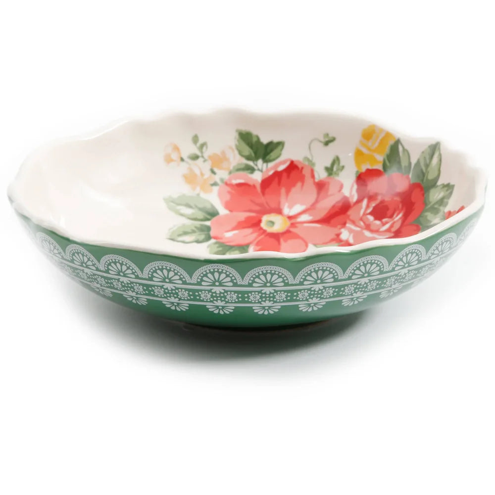 Vintage Floral 5-Piece Pasta Bowl Set Dining Tableware