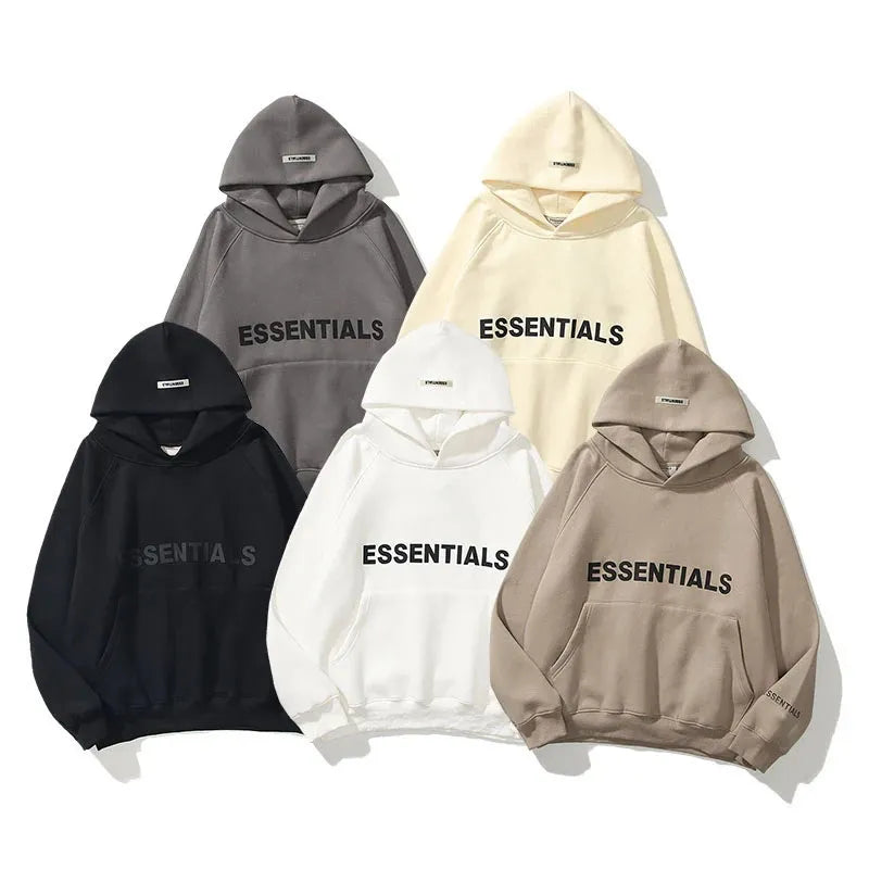 Essentials - Hoodie with 3D rubber lettering logo, high-quality, hip-hop, loose fitting, unisex, oversized, fashion brand,hoodie