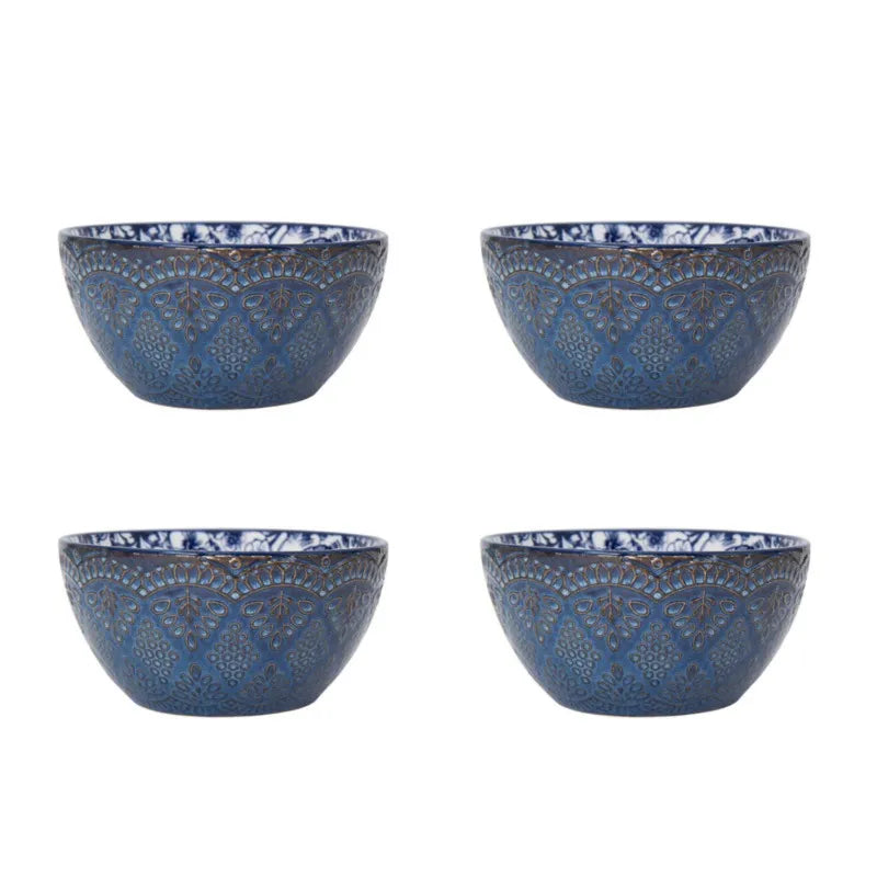 Gabriela Blue Stoneware 16-Piece Dinnerware Set