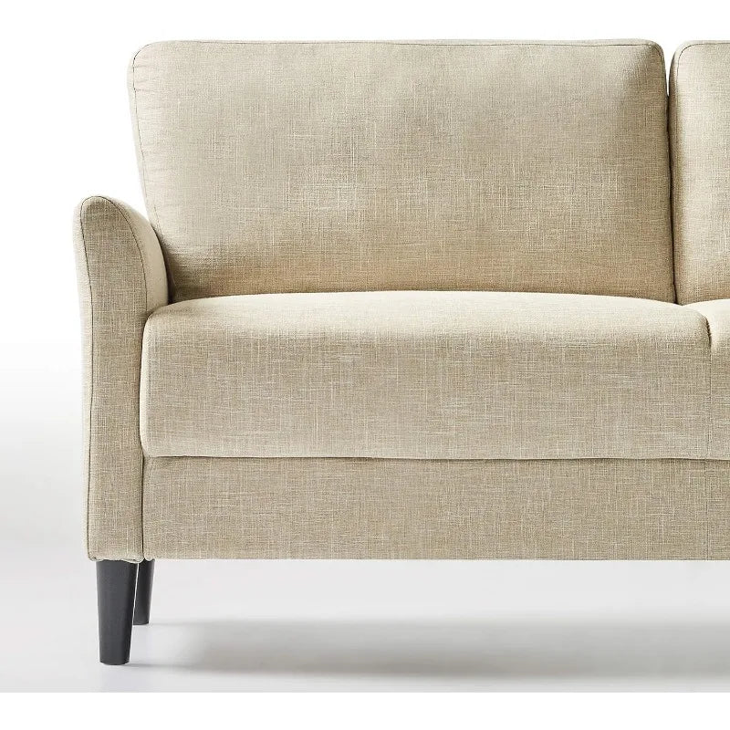 Sofas & Couches Jackie Loveseat Sofa / Easy, Tool-Free Assembly, Beige Living Room Furniture