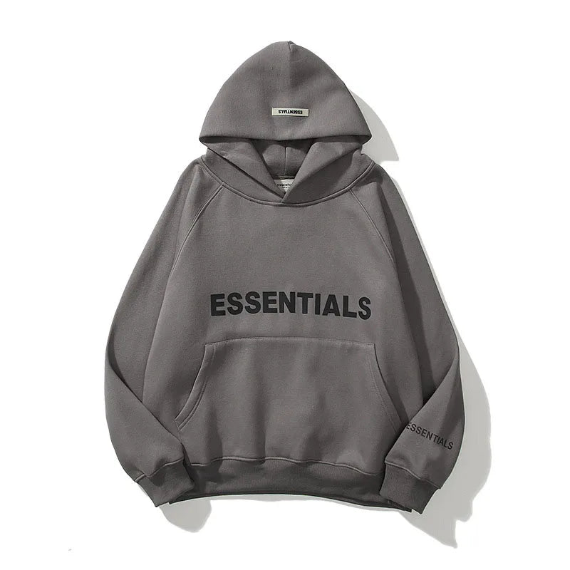 Essentials - Hoodie with 3D rubber lettering logo, high-quality, hip-hop, loose fitting, unisex, oversized, fashion brand,hoodie