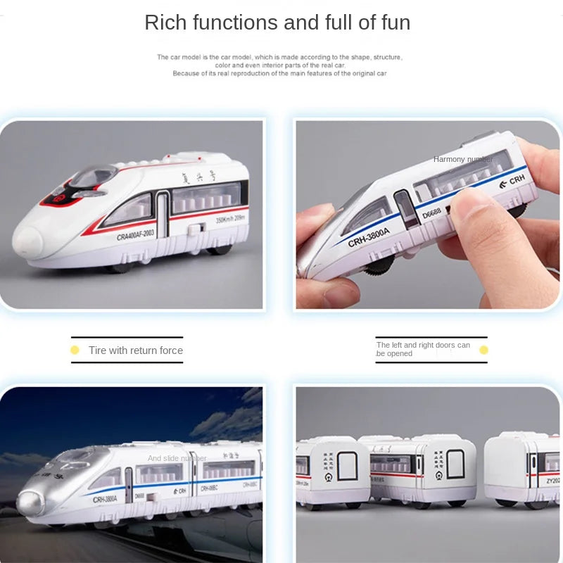 High-speed Metro Train Pull Back Connection Vehicle Model Kids Vehicle Children's Toy