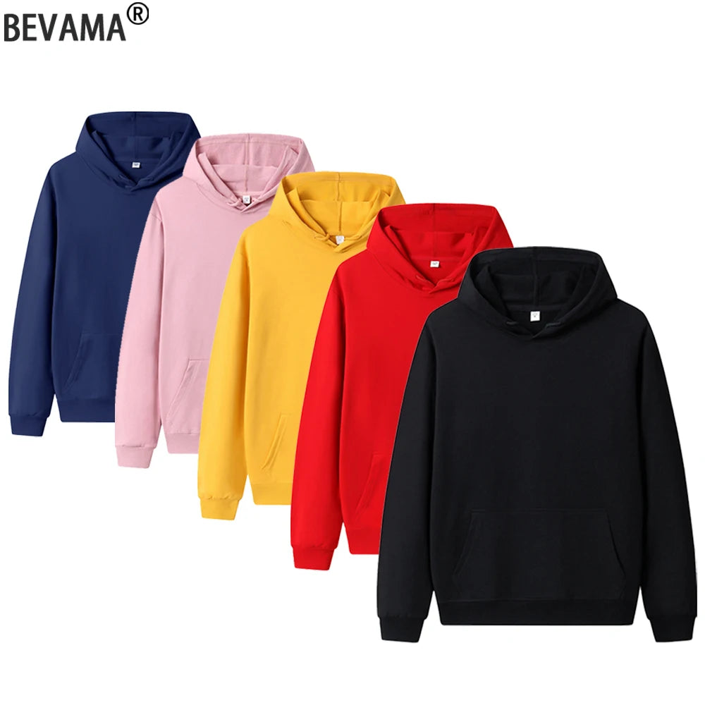 Casual Solid Sweatshirts Autumn Fleece Hoodie Long Sleeve Jogger Pullovers Y2k Men's Clothing Multicolor Hoodies Women Clothing