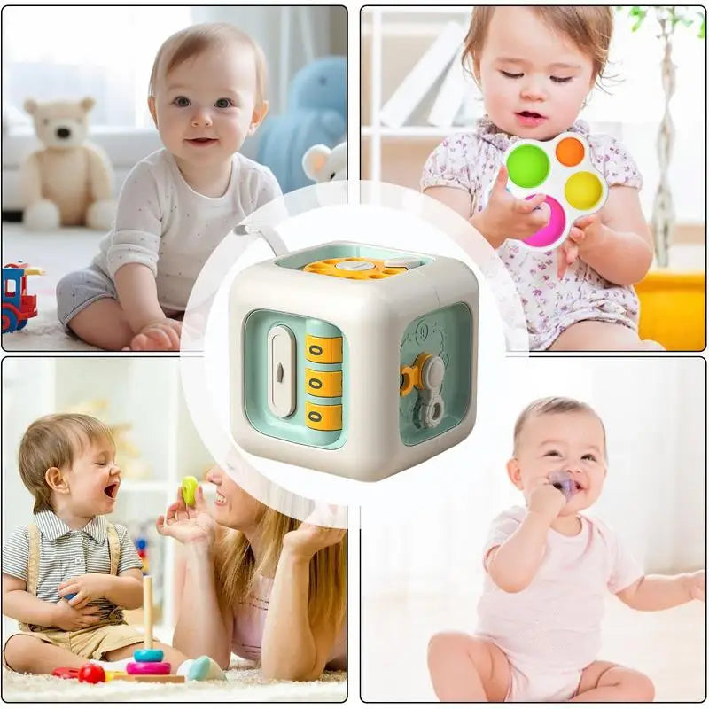 Montessori Activity Cube Toy Sensory Busy Cube Travel Learning Toy Sensory Kids Toys Hand Eye Coordination Educational Toys