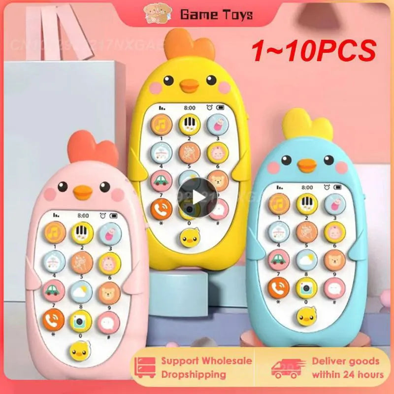 1~10PCS Baby Phone Toy Mobile Telephone Early Educational Learning Machine Kids Gifts Music Sound Machine Electronic Newborn