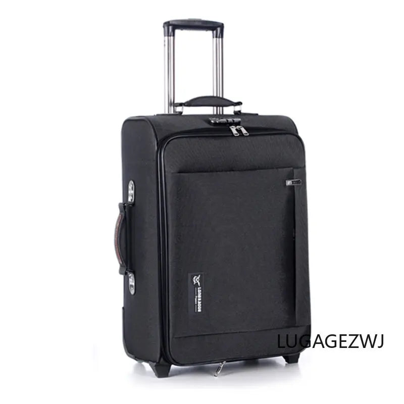 Large Capacity Rolling Luggage: Waterproof Wear-resistant Oxford Trolley Case Business Travel Suitcase