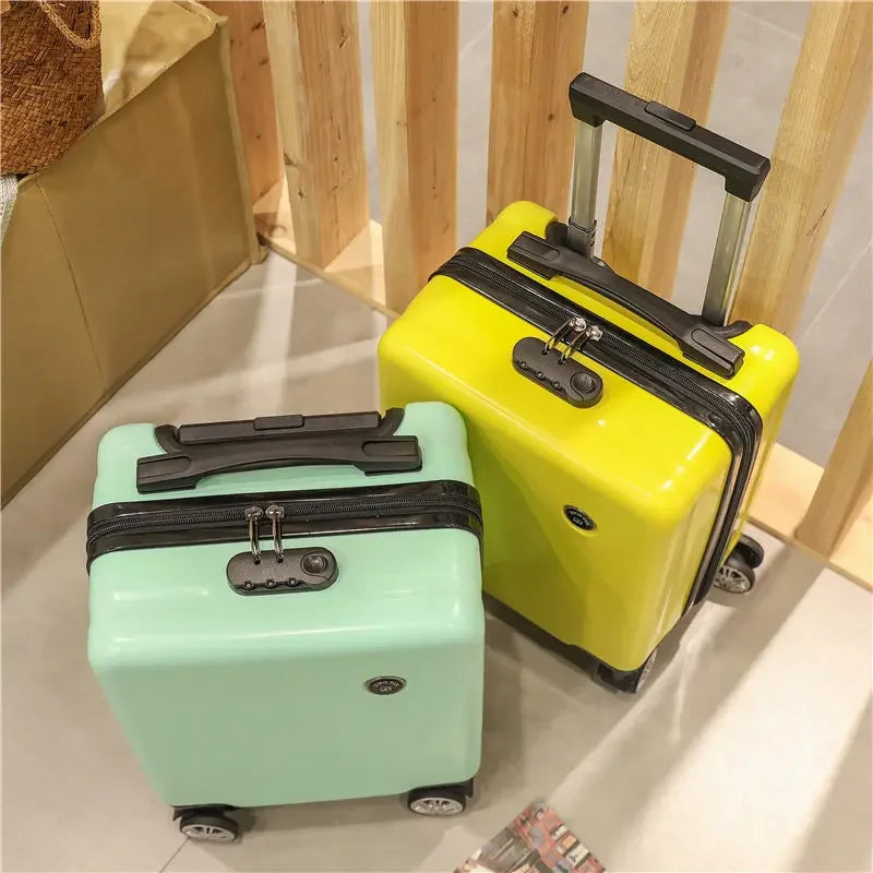 Small suitcase Password suitcase Men's and women's lightweight 14 inch boarding box carousel luggage suitcase