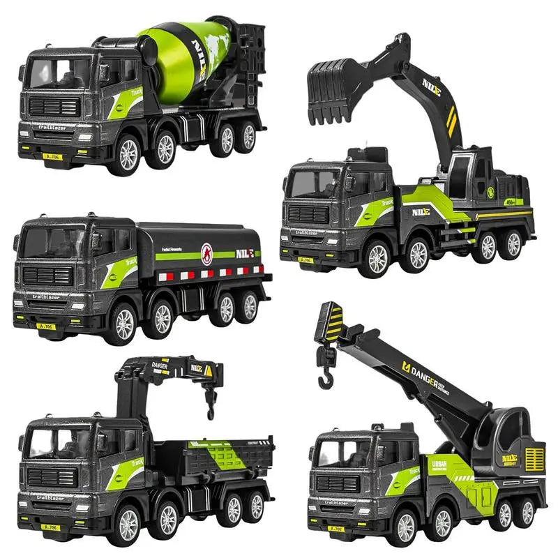 1pcs Engineering Truck Building Blocks Crane Bulldozer Excavator Car City Construction Dump Truck Toy For Children Kids