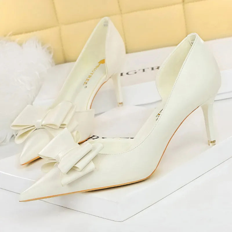 BIGTREE Shoes Women Pumps Fashion High Heels Shoes Black Pink White Shoes Women Wedding Shoes Ladies Stiletto Women Heels 2023