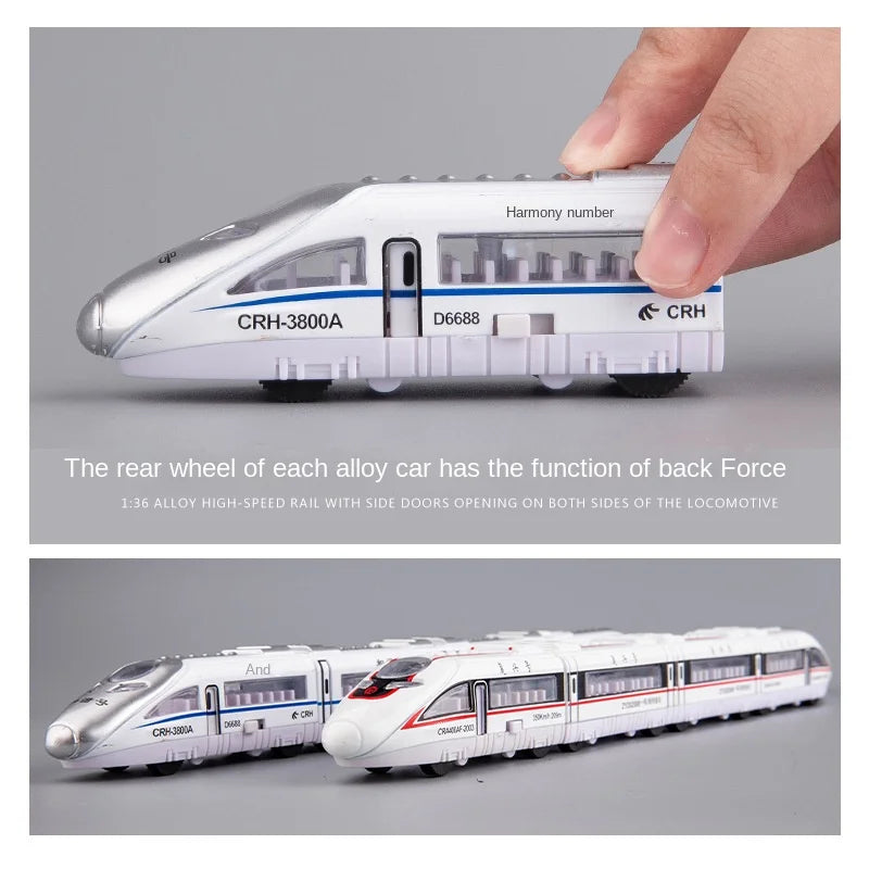 High-speed Metro Train Pull Back Connection Vehicle Model Kids Vehicle Children's Toy