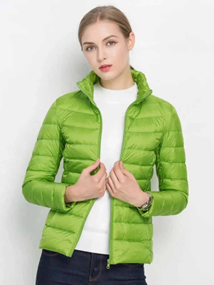 Women Winter Coat 2023 New Ultra Light White Duck Down Jacket Slim Women Winter Puffer Jacket Portable Windproof Down Coat 7XL