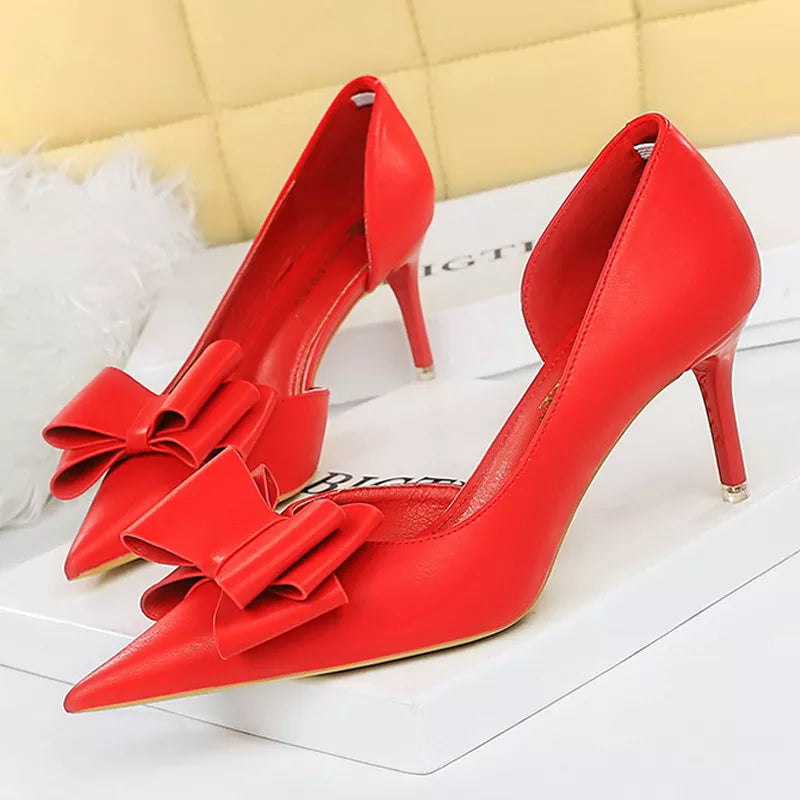 BIGTREE Shoes Women Pumps Fashion High Heels Shoes Black Pink White Shoes Women Wedding Shoes Ladies Stiletto Women Heels 2023