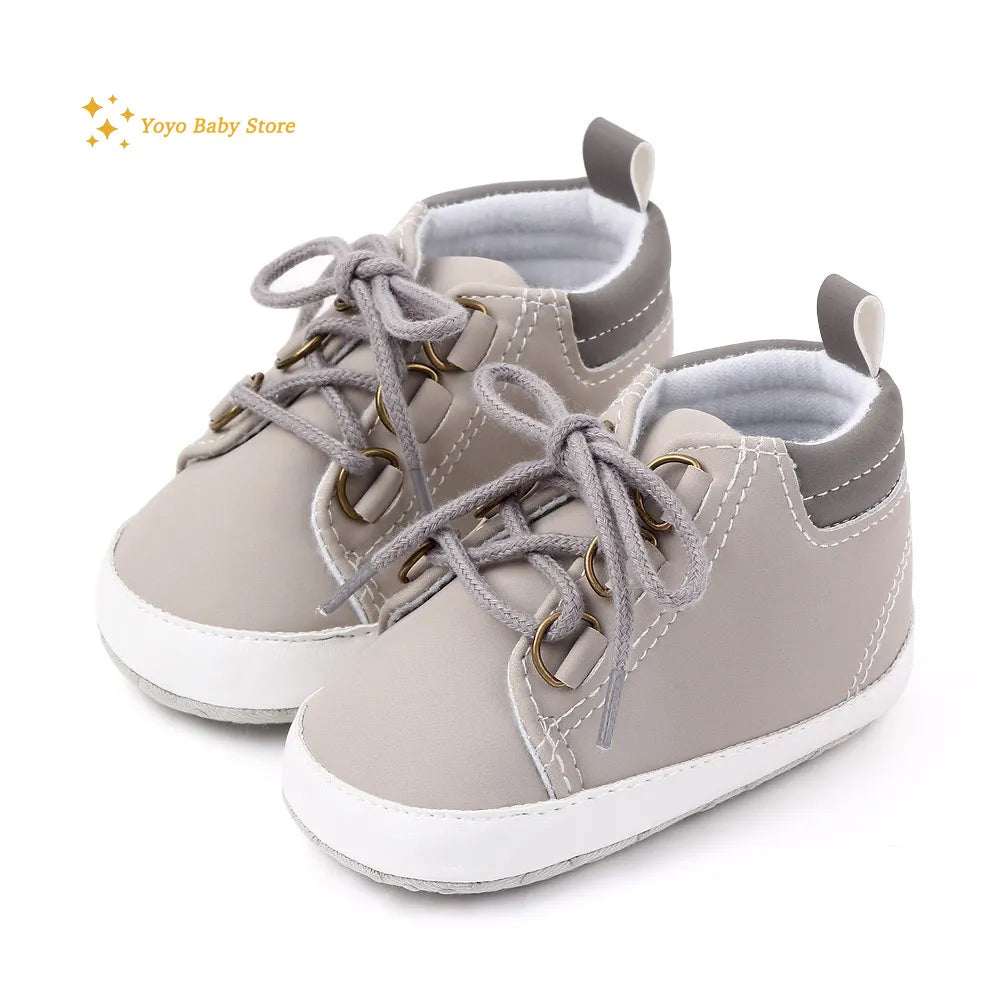 Shoes Baby Boy Newborn Infant Toddler Casual Comfor Cotton Sole Anti-slip PU Leather First Walkers Crawl Crib Moccasins Shoes