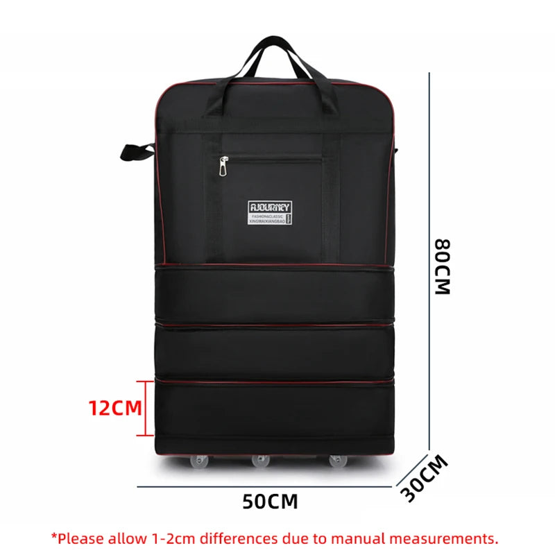 Foldable Unisex Universal Wheeled Travel Bag Expandable Large Capacity Luggage Bags with Wheels Carry On Trolley Carrier XM175