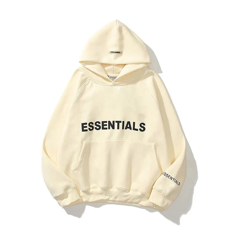 Essentials - Hoodie with 3D rubber lettering logo, high-quality, hip-hop, loose fitting, unisex, oversized, fashion brand,hoodie