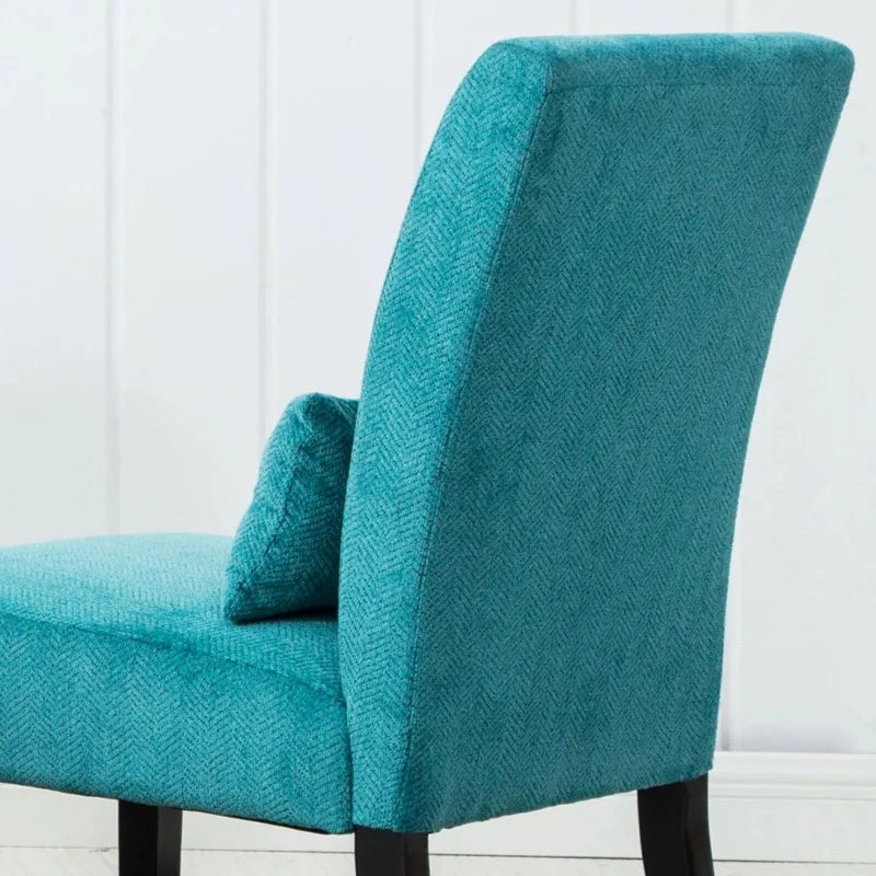 Roundhill Furniture Pisano Slipper Chair, Teal Blue