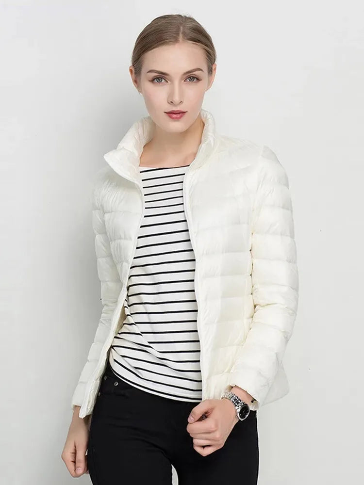 Women Winter Coat 2023 New Ultra Light White Duck Down Jacket Slim Women Winter Puffer Jacket Portable Windproof Down Coat 7XL