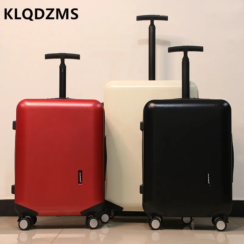 KLQDZMS Japanese Luggage Female Horizontal Bar Luggage Student Mute Universal Wheel Suitcase Strong And Durable Boarding Case