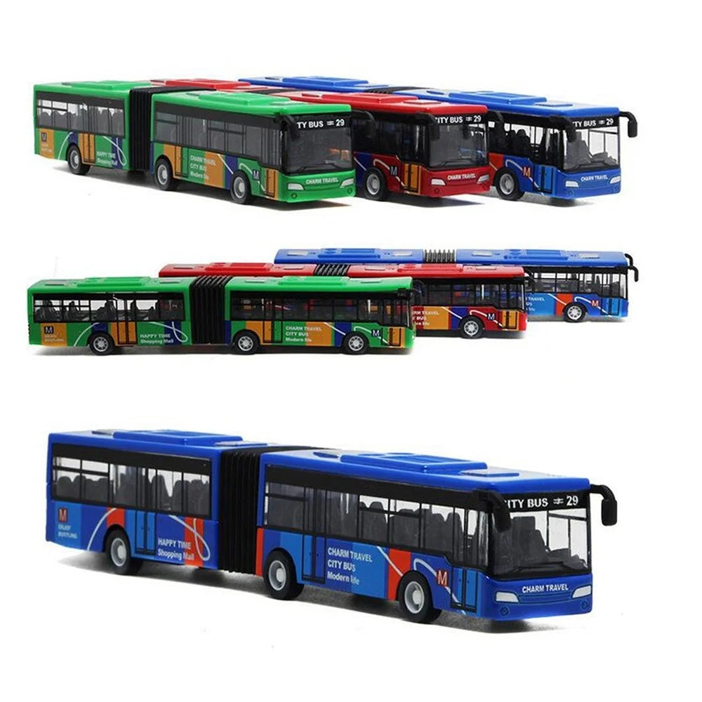 1:64 Alloy City Bus Model Vehicles City Express Bus Double Buses Diecast Vehicles Toys Funny Pull Back Car Children Kids Gifts