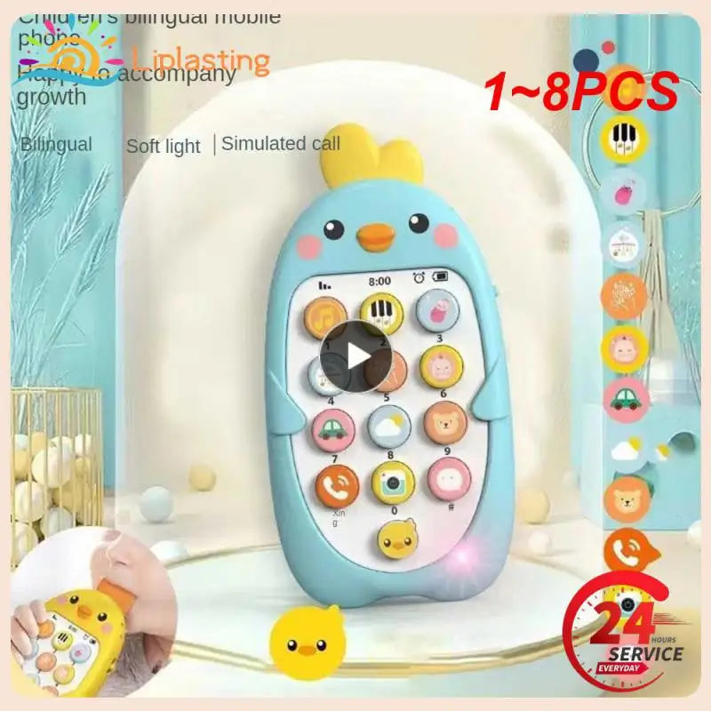 1~8PCS Baby Phone Toy Mobile Telephone Early Educational Learning Machine Kids Gifts Music Sound Machine Electronic Newborn Babi