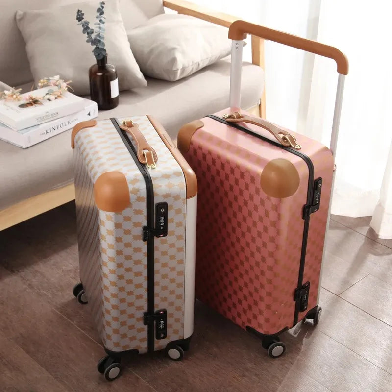 20 Inch Aluminum Frame Rolling Luggage Trolley Case Men And Women Fashion High Capacity Travel Suitcase High-quality Cabin