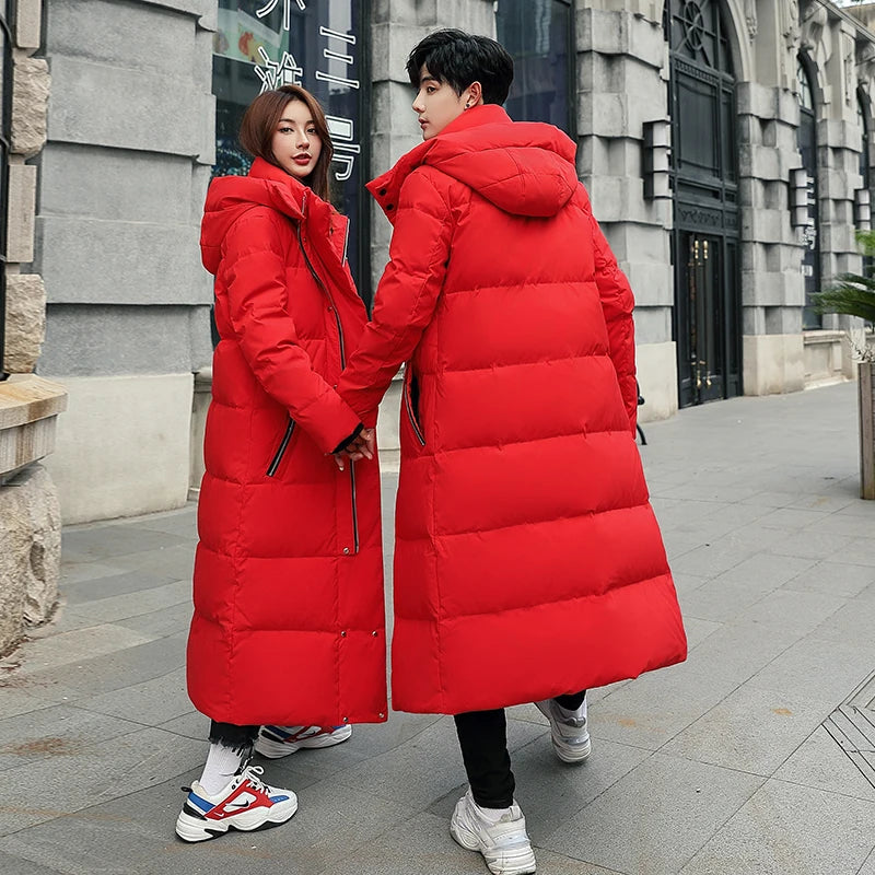 Winter High-quality Cold Resistant Down Jacket for Women and Men 2023 New Warm and Fashionable Hooded Long Cotton Jacket Canada