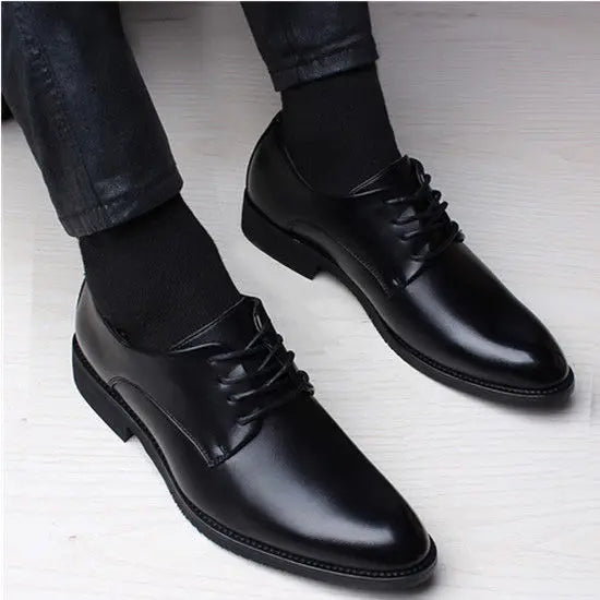 New Black Men Suit Shoes Party Men's Dress Shoes Italian Leather Zapatos Hombre Formal Shoes Men Office Sapatos Social Masculino