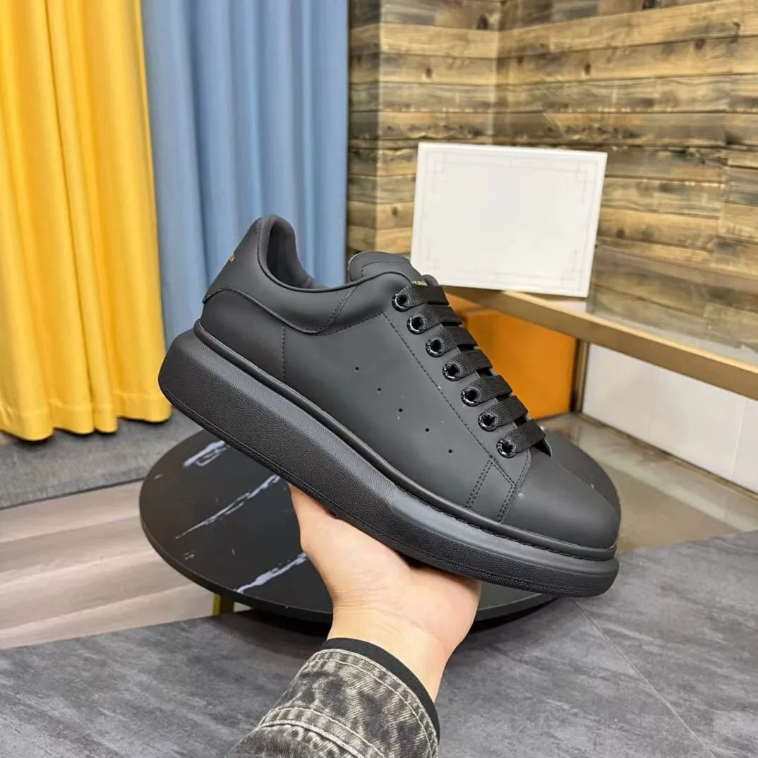 2023 Top Quality Unisex Genuine Leather Ladies Platform Casual Sneakers Fall Fashion Sports Vulcanized Men's Shoes