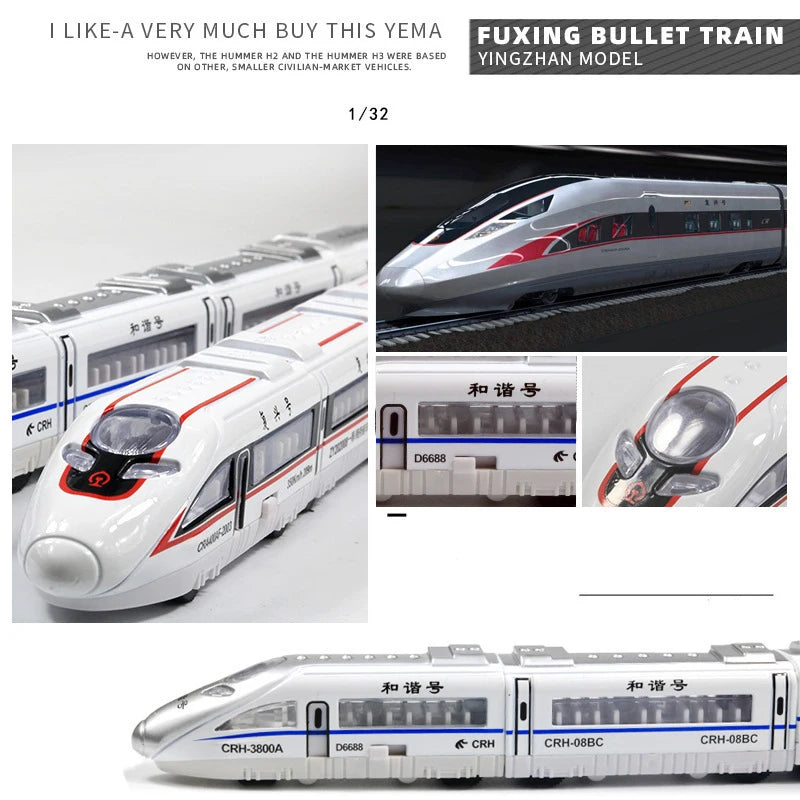 High-speed Metro Train Pull Back Connection Vehicle Model Kids Vehicle Children's Toy