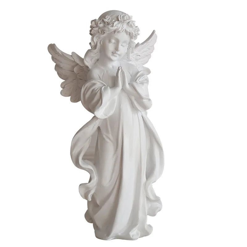 Angel Girl Sculpture Decoration Home Living Room Bookcase Crafts Resin Statue