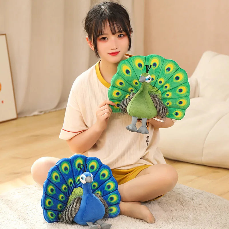 1pc 25*30CM Cute Simulation Peacock Plush Toys Kawaii Dolls Stuffed Soft Animal Peahen Toy Lovely Home Birthday Decor Gifts