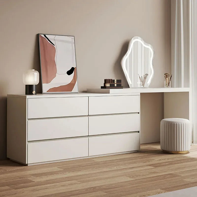 White Simple Storage Dressing Table Toiletries Bedroom Cabinet Charm Dressing Table Luxury Nordic Commodes Bedroom Furniture