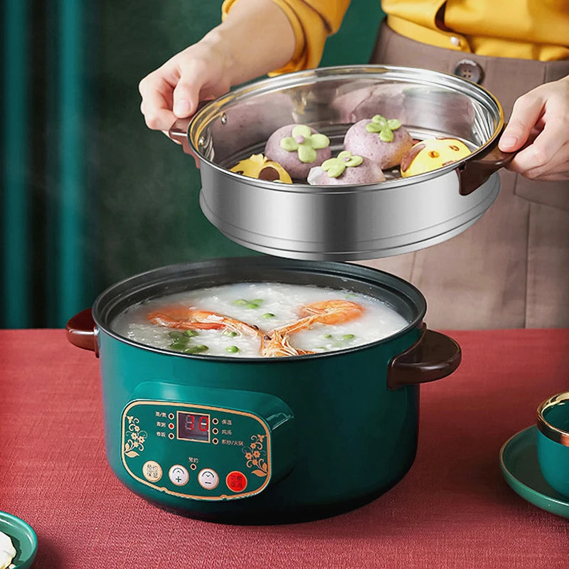 Electric Rice Cooker Portable Pan Non-stick Cookware for Kitchen and Home Appliance Multifunctional Multicooker Lazy Pot Noodle