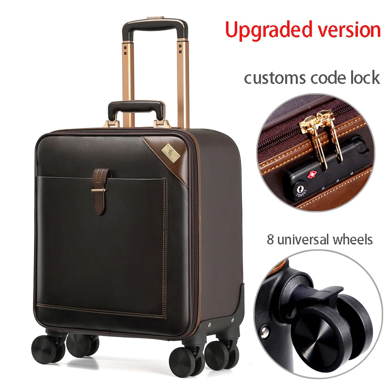 2023 new fashion luggage trolley case male mute universal wheel 16 inch suitcase business boarding case female 17 inch suitcase