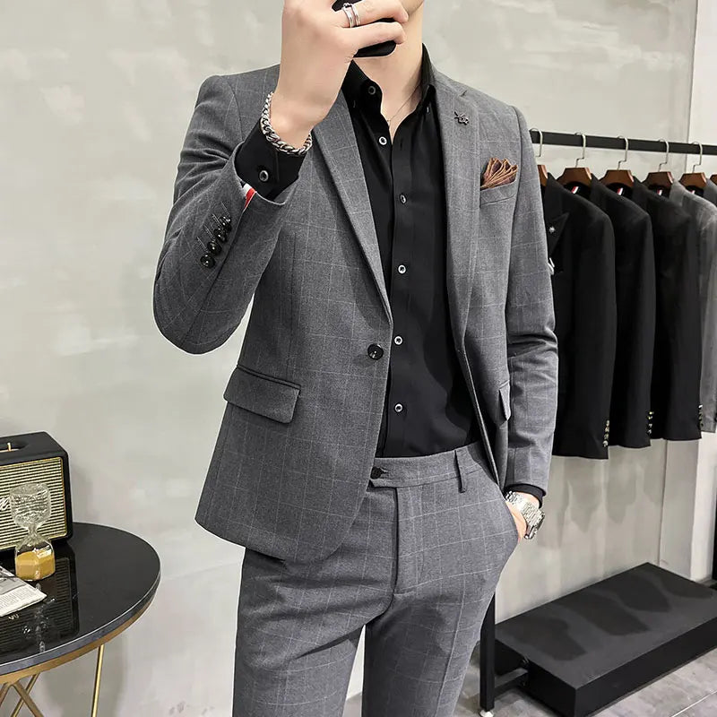 29 Color Blazer Pants Formal Business Office Mens Casual Suit Groom wedding dress party stage performance tuxedo Jacket Trousers