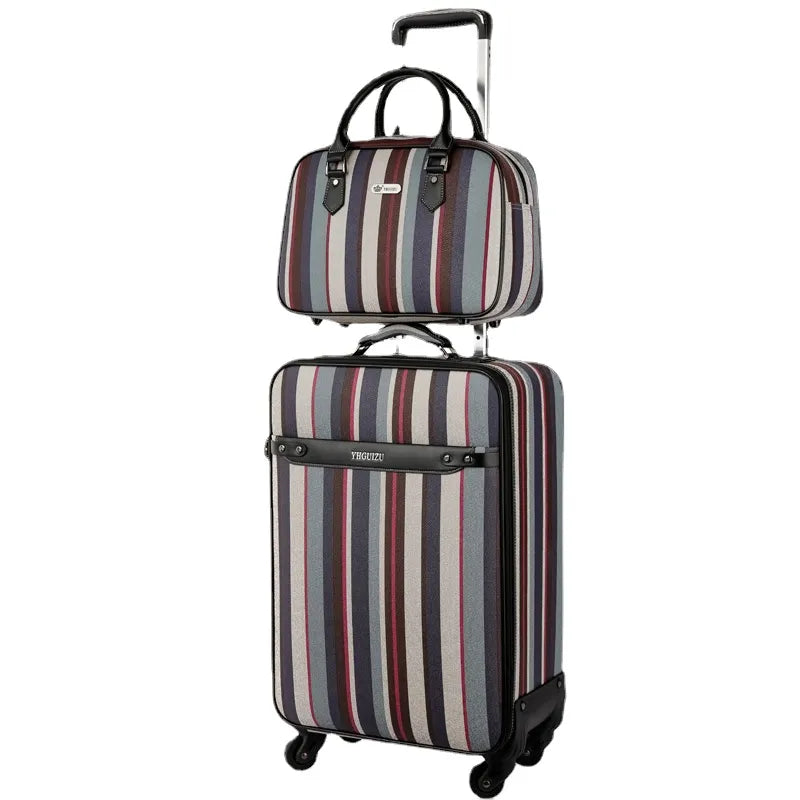 XQ 16"18"20"22"24"28" inch PVC travel suitcase female light trolley case universal wheel boarding luggage set male password box