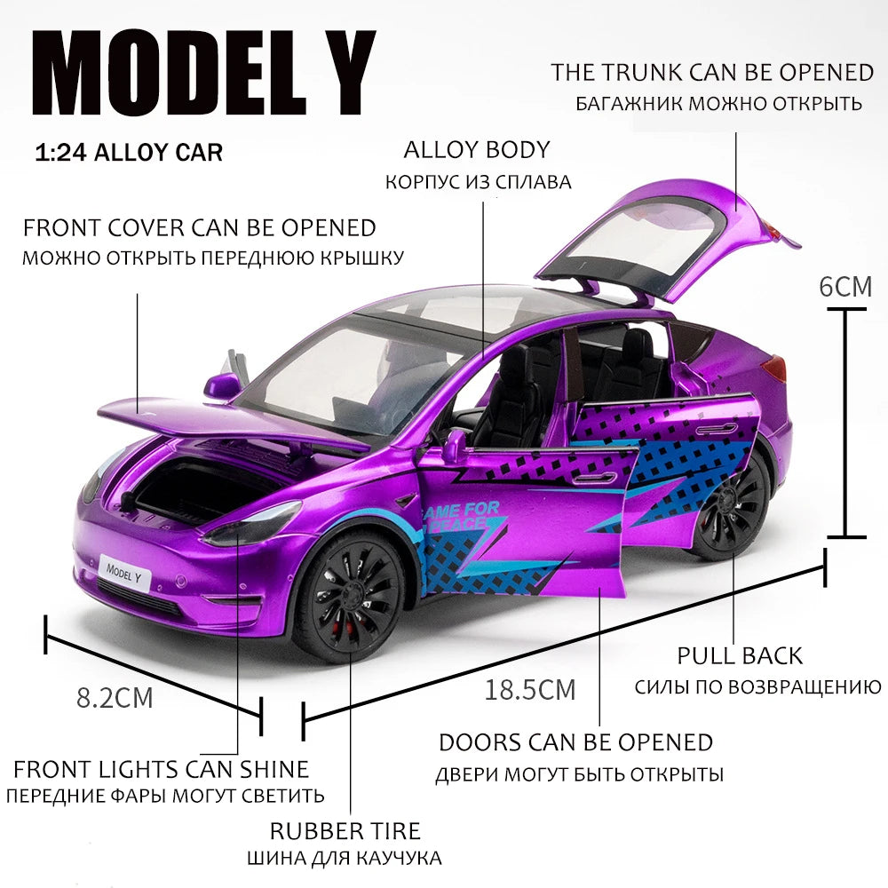 Z3 MINI AUTO 1:24 Simulation TESLA MODEL Y SUV Alloy Cars Toy Diecasts Vehicles Metal Model Car Decoration For Kids Gift Boy Toy