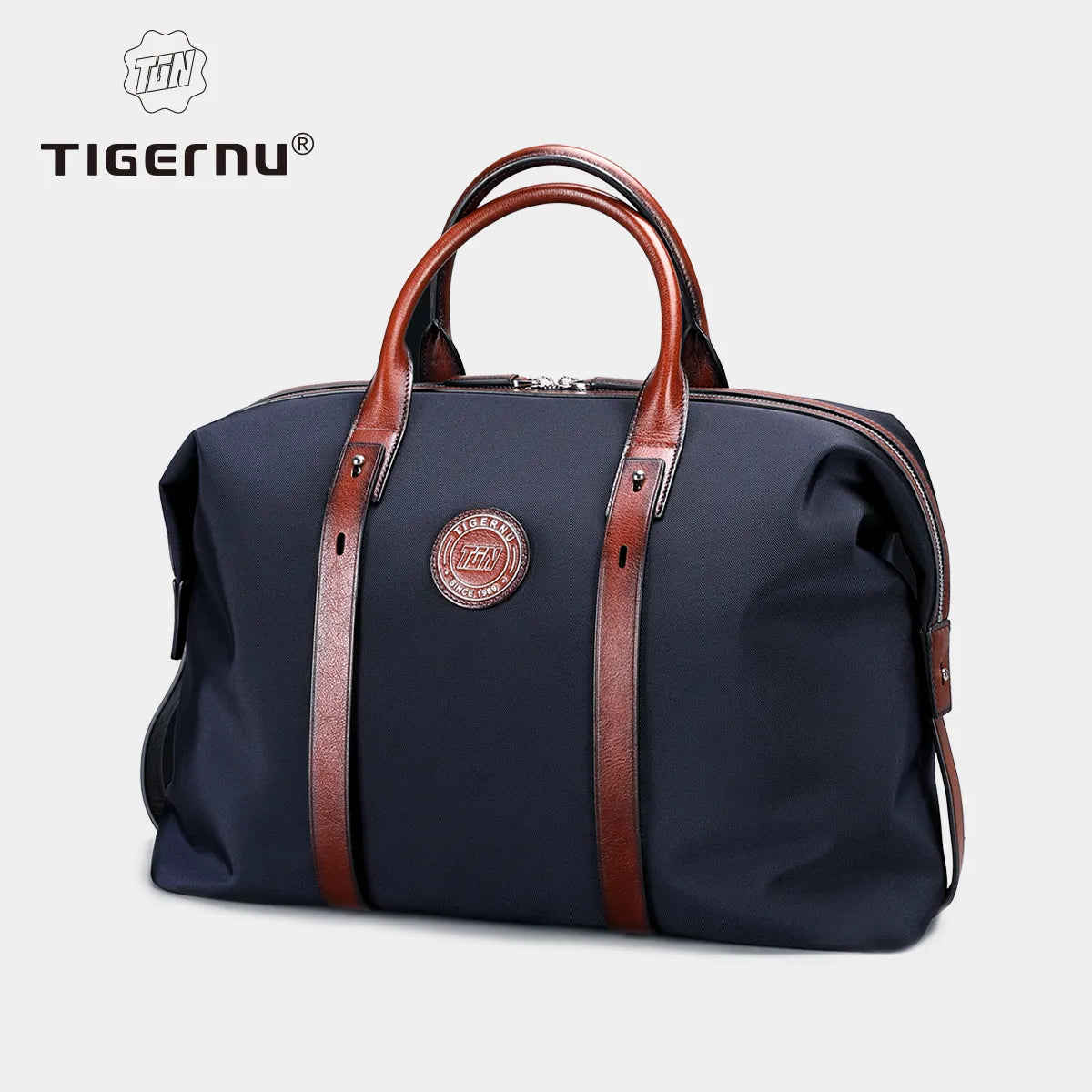 Tigernu Top Layer Leather High Quality Travel Duffle Genuine Leather Men Travel Bags Handbag Large Capacity Luggage Bags For Men